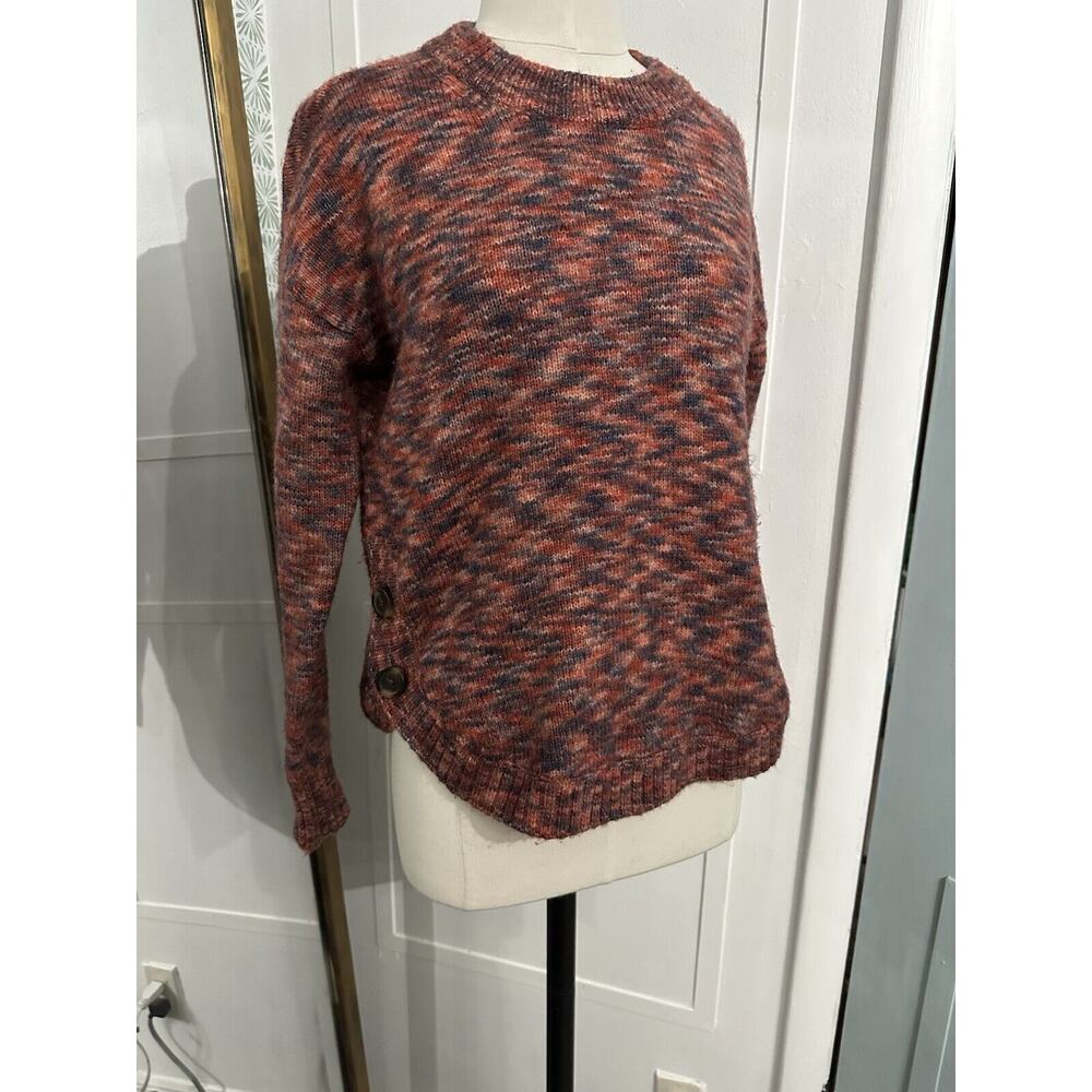 Madewell Space Dye Birchmont Side Button Pullover Sweater XXS - Picture 9 of 11
